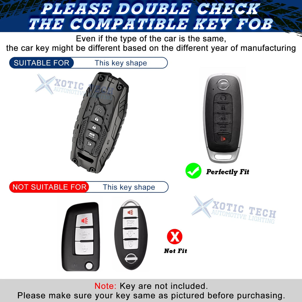 Heavy Duty Key Fob Case Protector for Nissan (Kicks, Sentra, Versa) 2016-2024