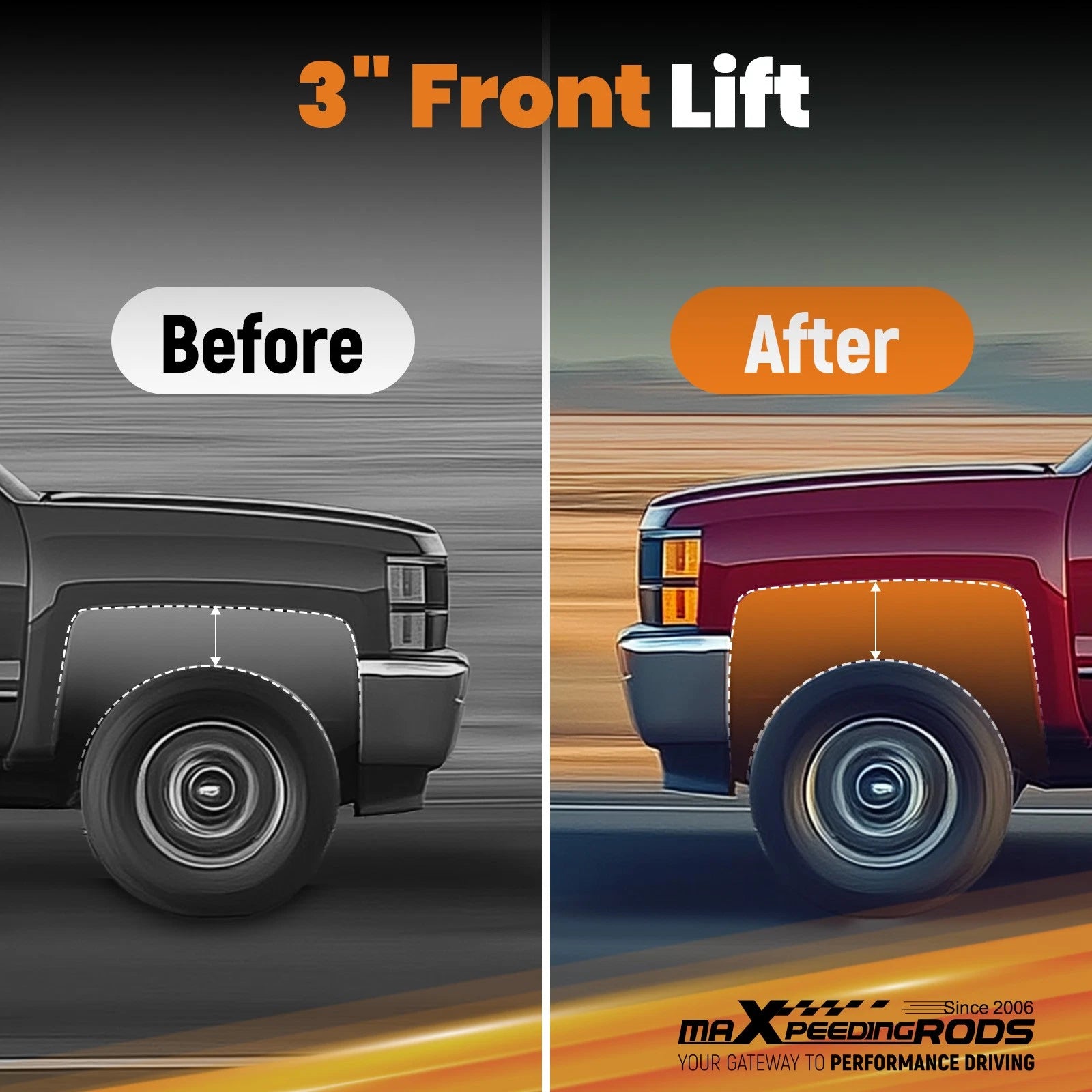 Front Leveling Kit Loaded Struts for Ram 1500 4WD (2012-2018)