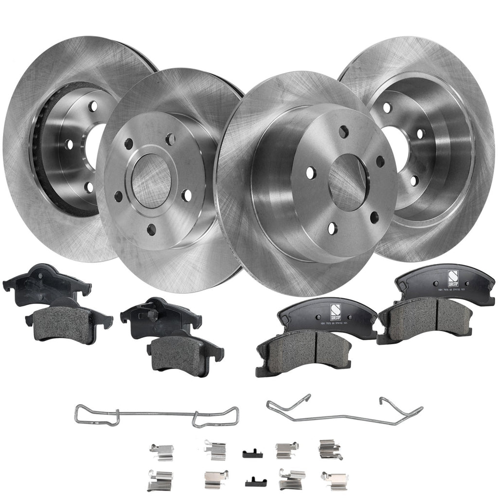 Front and Rear Brake Rotor and Pad Kit for Jeep Grand Cherokee (1999–2004)