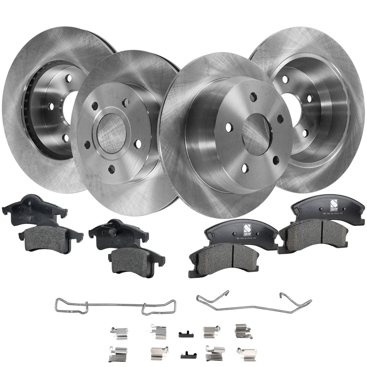 Front and Rear Brake Rotor and Pad Kit for Jeep Grand Cherokee (1999–2004)