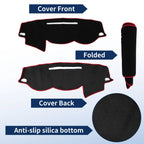 Dash Cover for Mitsubishi L200 (2015–2019) Polyester Black Red Edge Set