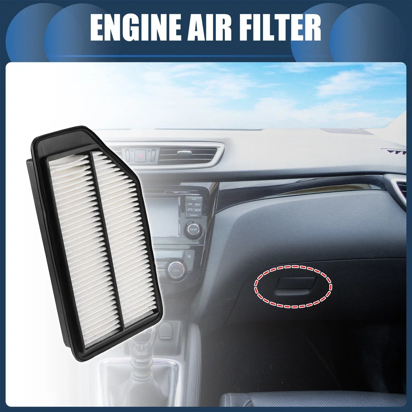 Engine Air Filter for Honda Odyssey (2011-2017) - Replacement 1 x 17220RV0A00