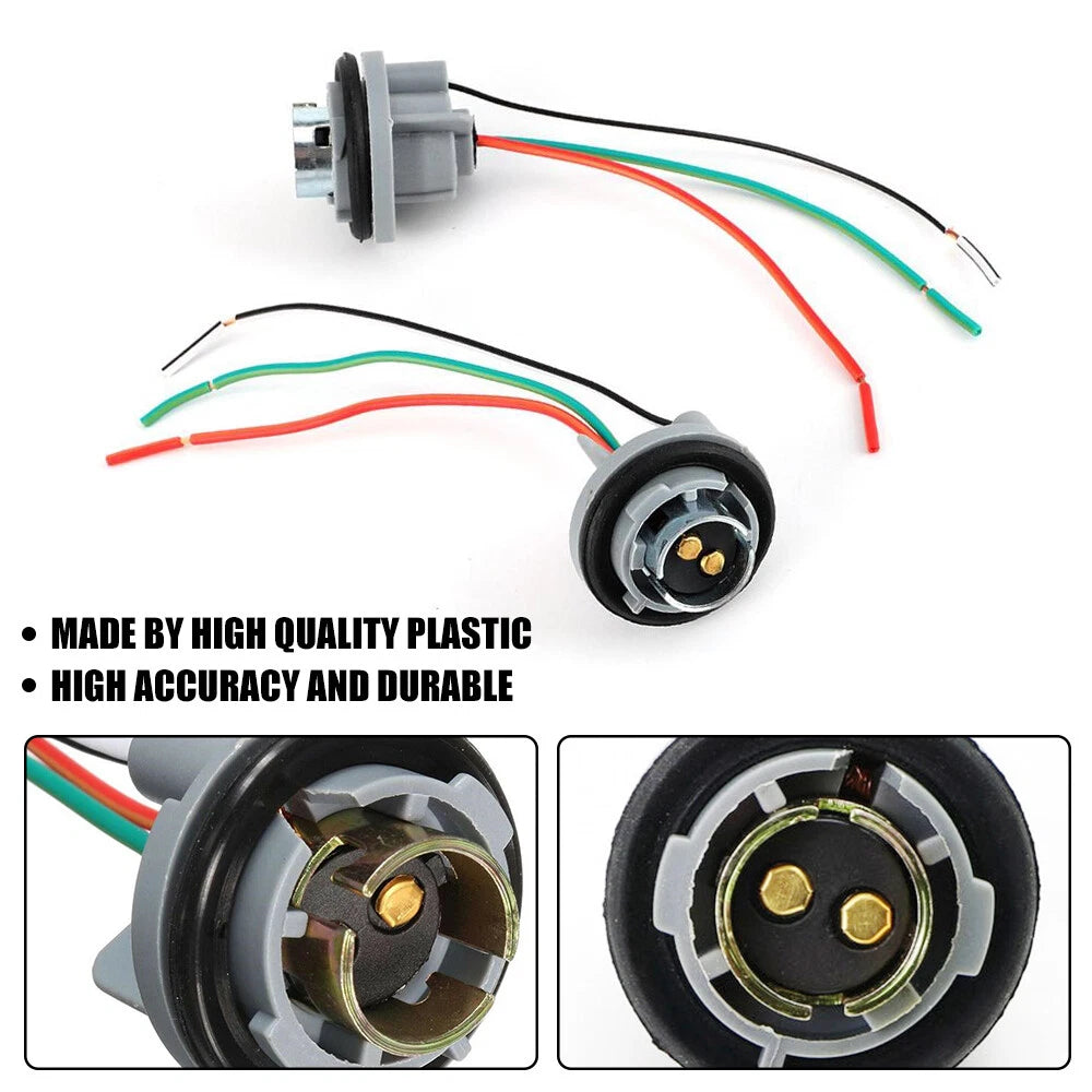 Universal 1157 Female Socket Pigtail Wire Harness for Brake Light Repair