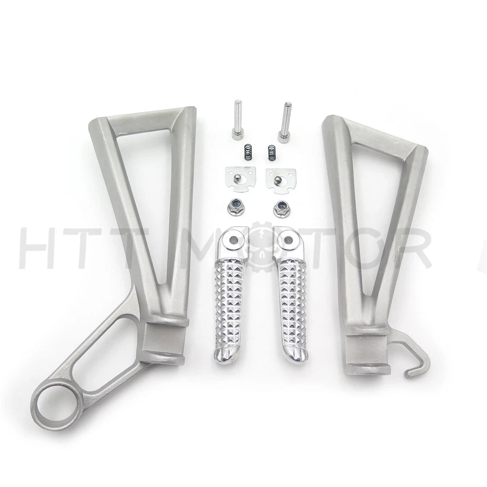 Rear Passenger Foot Pegs Brackets for Yamaha YZF R6S (2006–2010) Silver