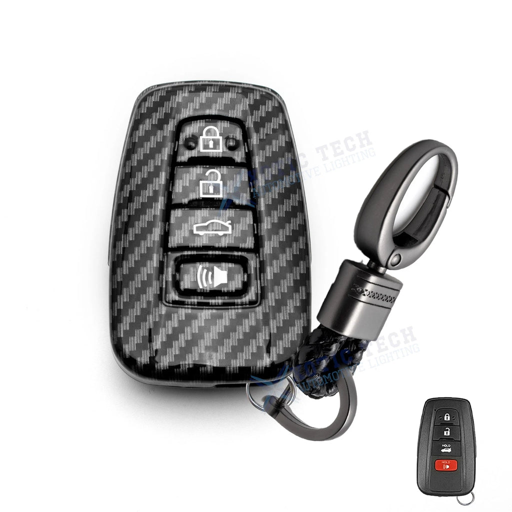 Carbon Fiber ABS Remote Key Fob Protector for Toyota (2012–2024)