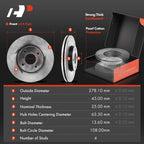 Front Disc Brake Rotors & Brake Pads for Ford Focus