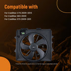 Cooling Fan for Cadillac CTS SRX STS (2009–2013) GM3115253 240W Plastic