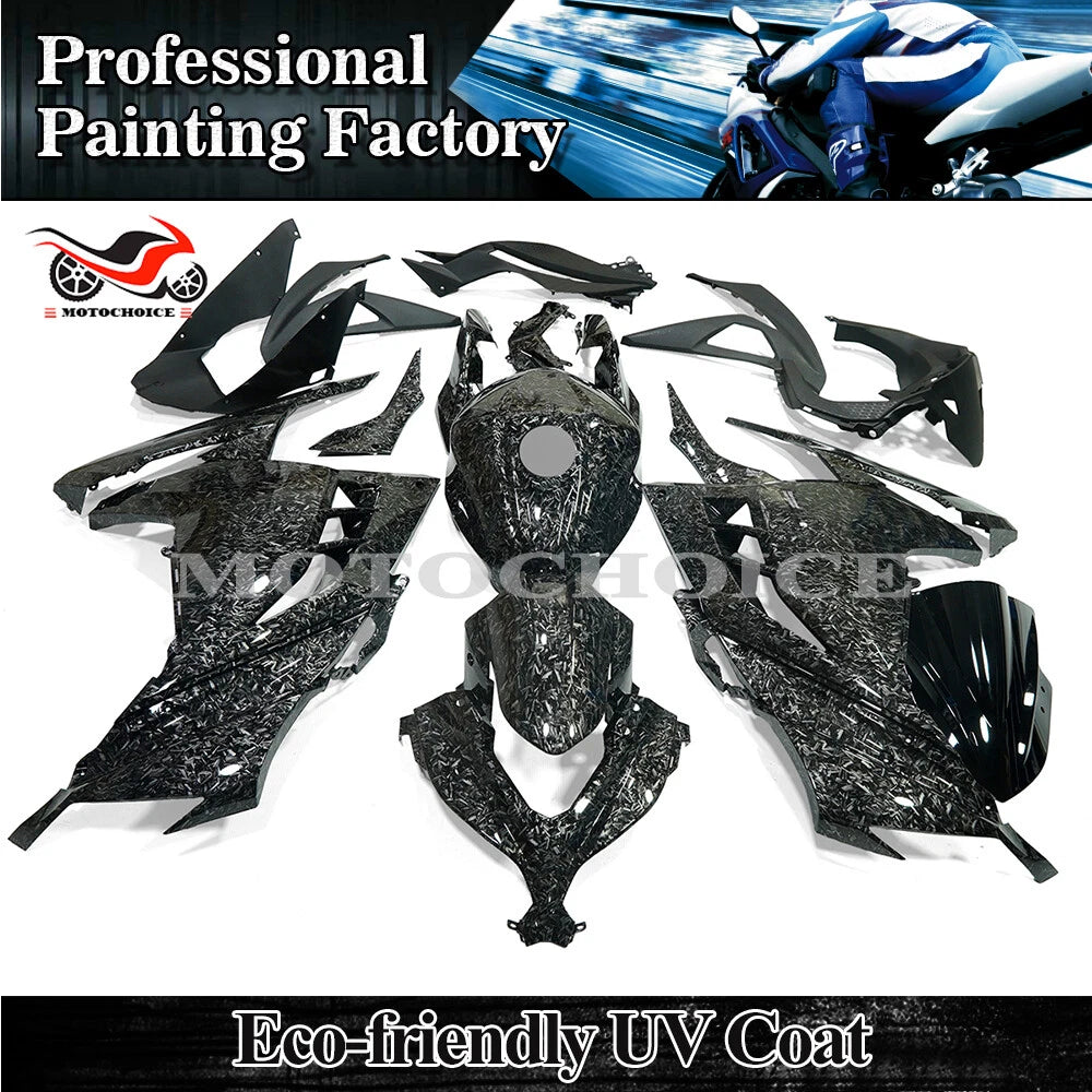Fairing Kit + Tank Cover for Kawasaki Ninja 300 (2013–2017) Forged Carbon Fiber