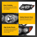 Headlight Assembly for Toyota Corolla (2009–2010)