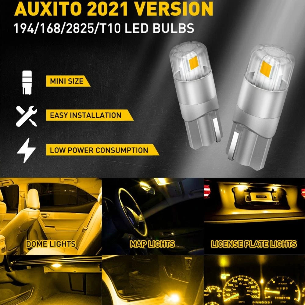 2X LED T10 Marker Side Light Bulbs 168 194 192 2825 for