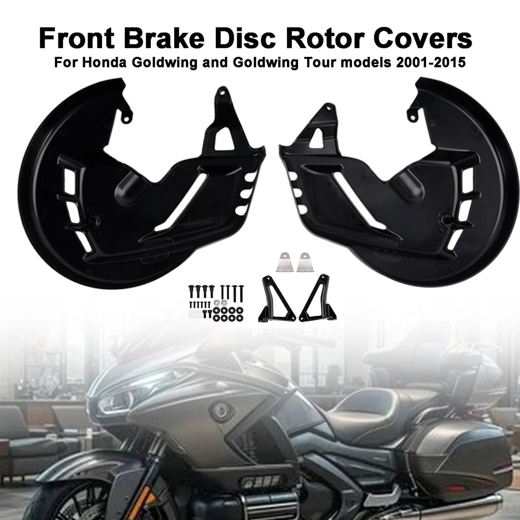 Front Brake Disc Rotor Covers for Honda Goldwing GL1800 F6B (2001–2015) Black