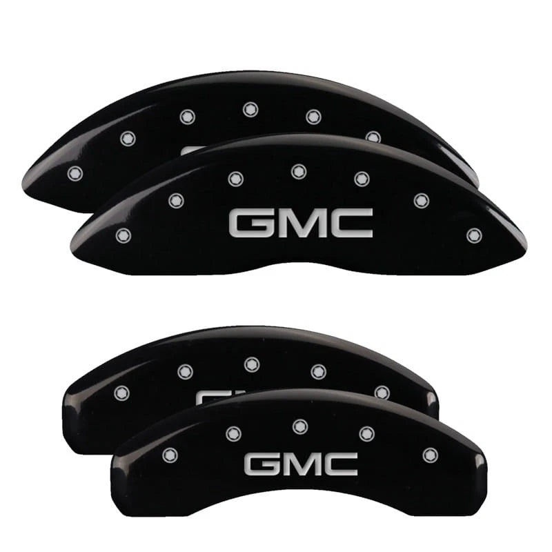 Front and Rear Black Caliper Covers Replacement for GMC Yukon (2015–2020)