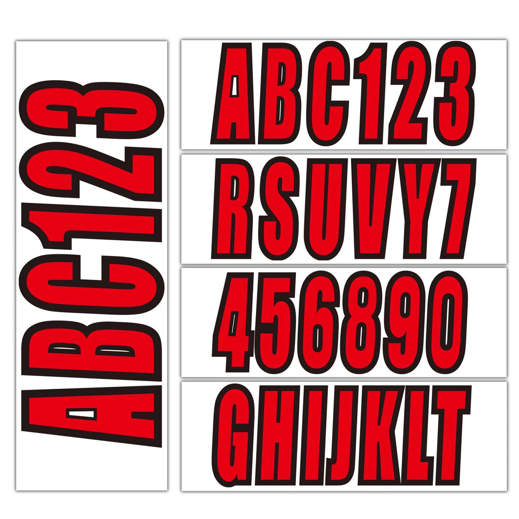 Set of 4 Watercraft Registration Numbers for Boat JetSki (3")