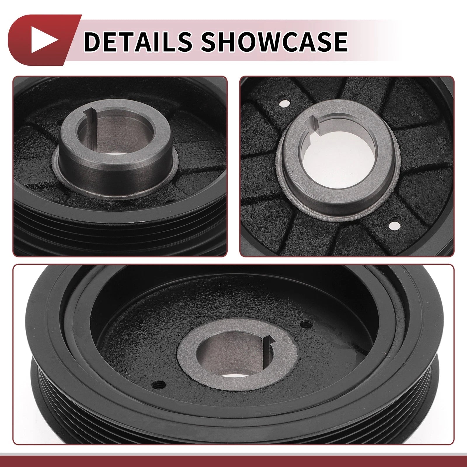 Engine Harmonic Balancer Crankshaft Pulley for Nissan NX (1991–1993) No. 1230362J20