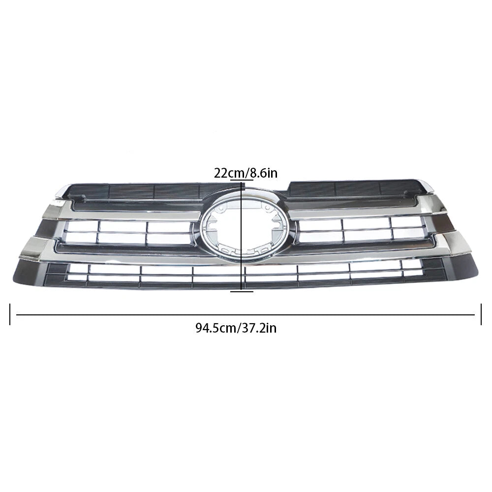Set of 2 Front Upper Grille Replacements for Toyota Highlander (2017–2019)