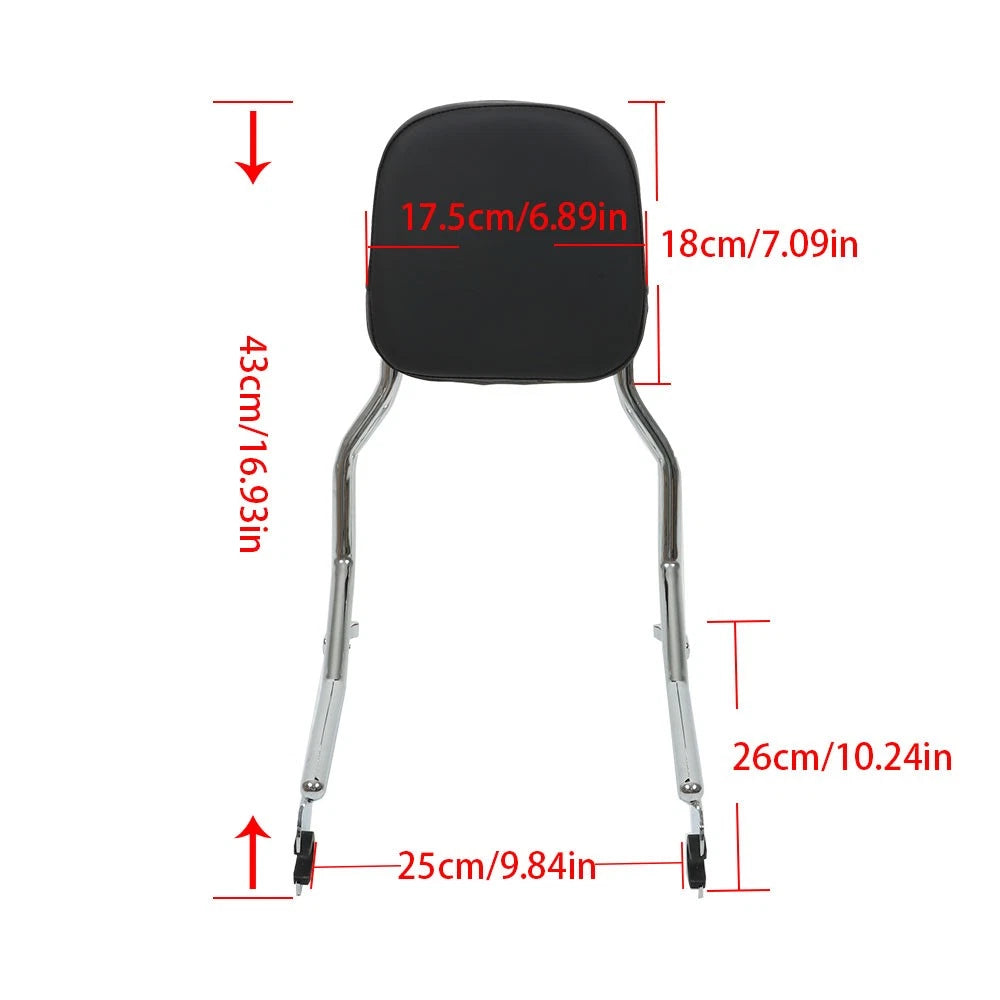 Passenger Sissy Bar Backrest for Softail Sport Glide Low Rider (2018–2023)