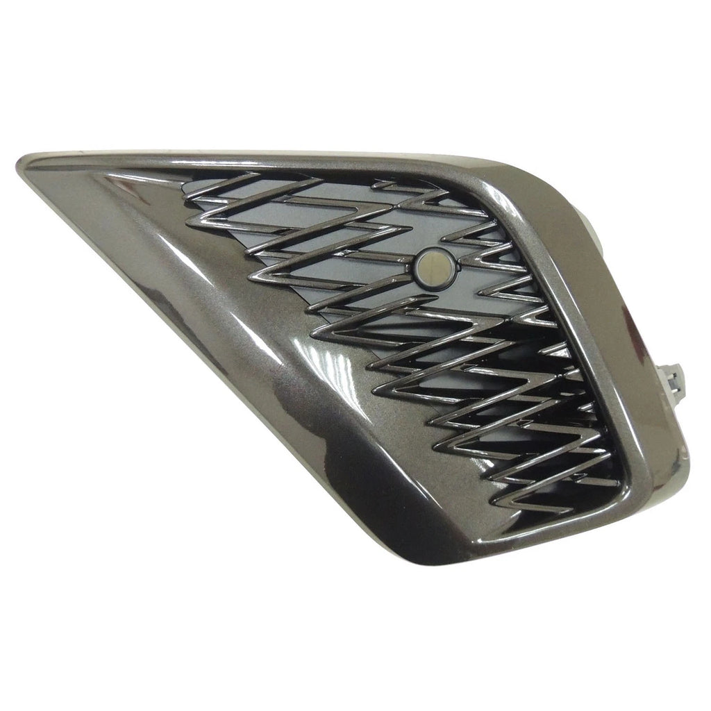 Replacement Black Painted Polypropylene Front Driver Lower Bumper Cover Grille