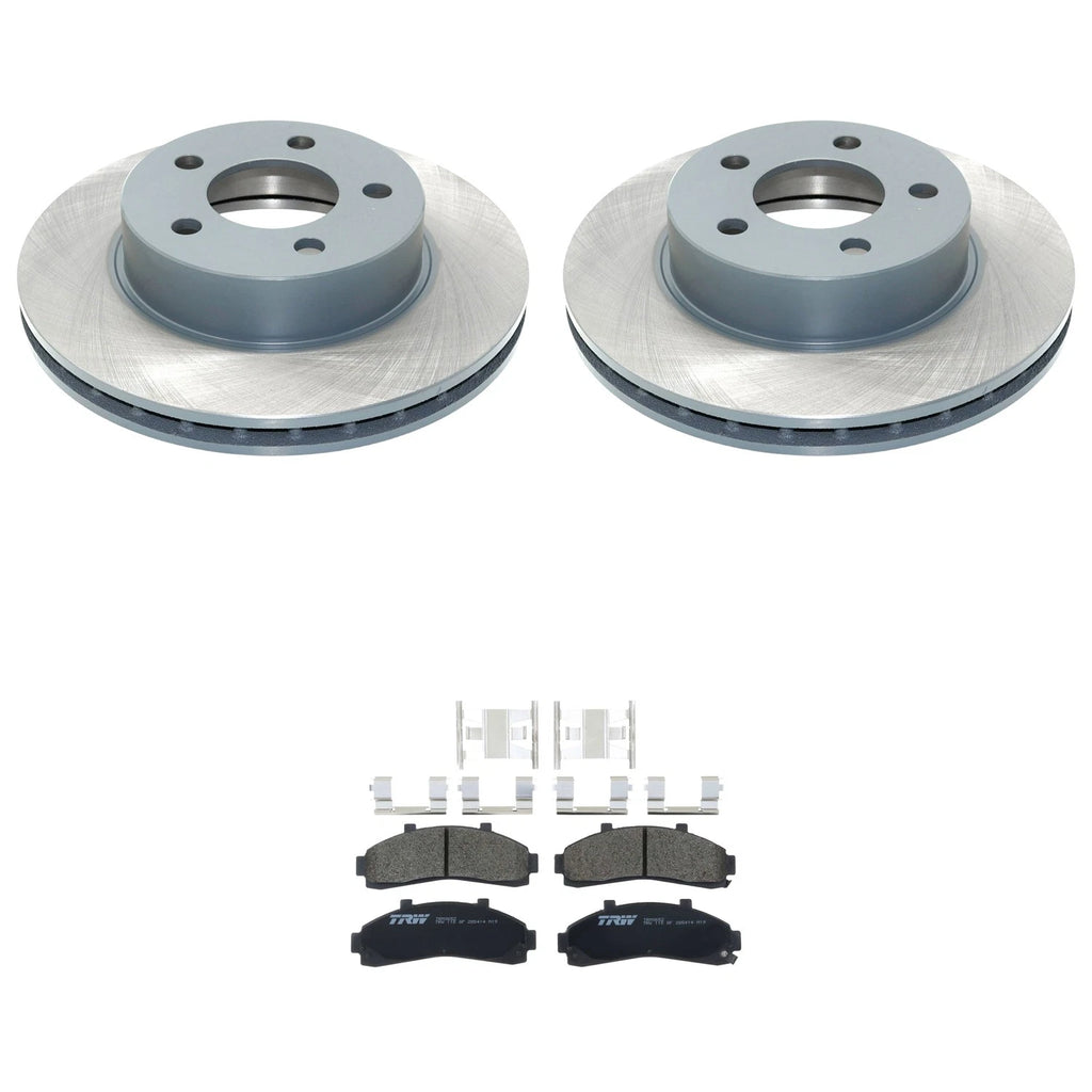 Front Rotors & TRW Pro Metallic Brake Pads Kit for B2300 Explorer Ranger (1998–2000)