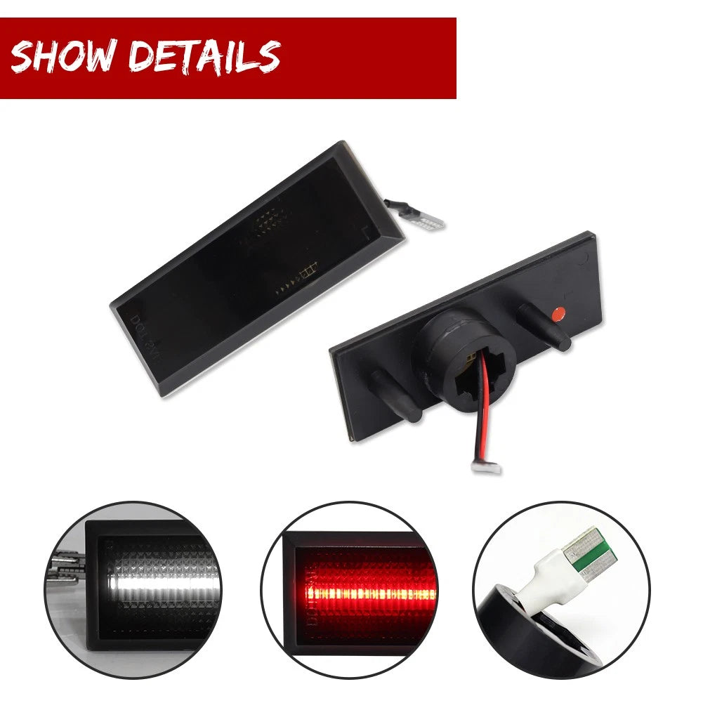 Set of 2 LED Side Marker Lights for Oldsmobile Cutlass 442 (1981–1988)