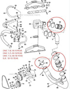 Elbow Exhaust Hose for OMC Sterndrive Volvo Penta 4.3/5.0/5.7/5.8/7.4/7.5/8.2 (1990–2023)