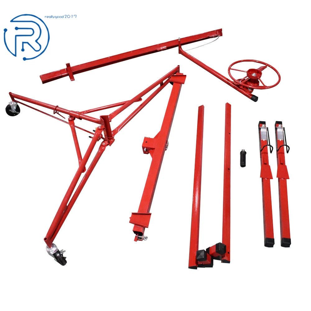 Drywall Rolling Lifter for Panel Hoist (16 Ft, Lockable Wheels)