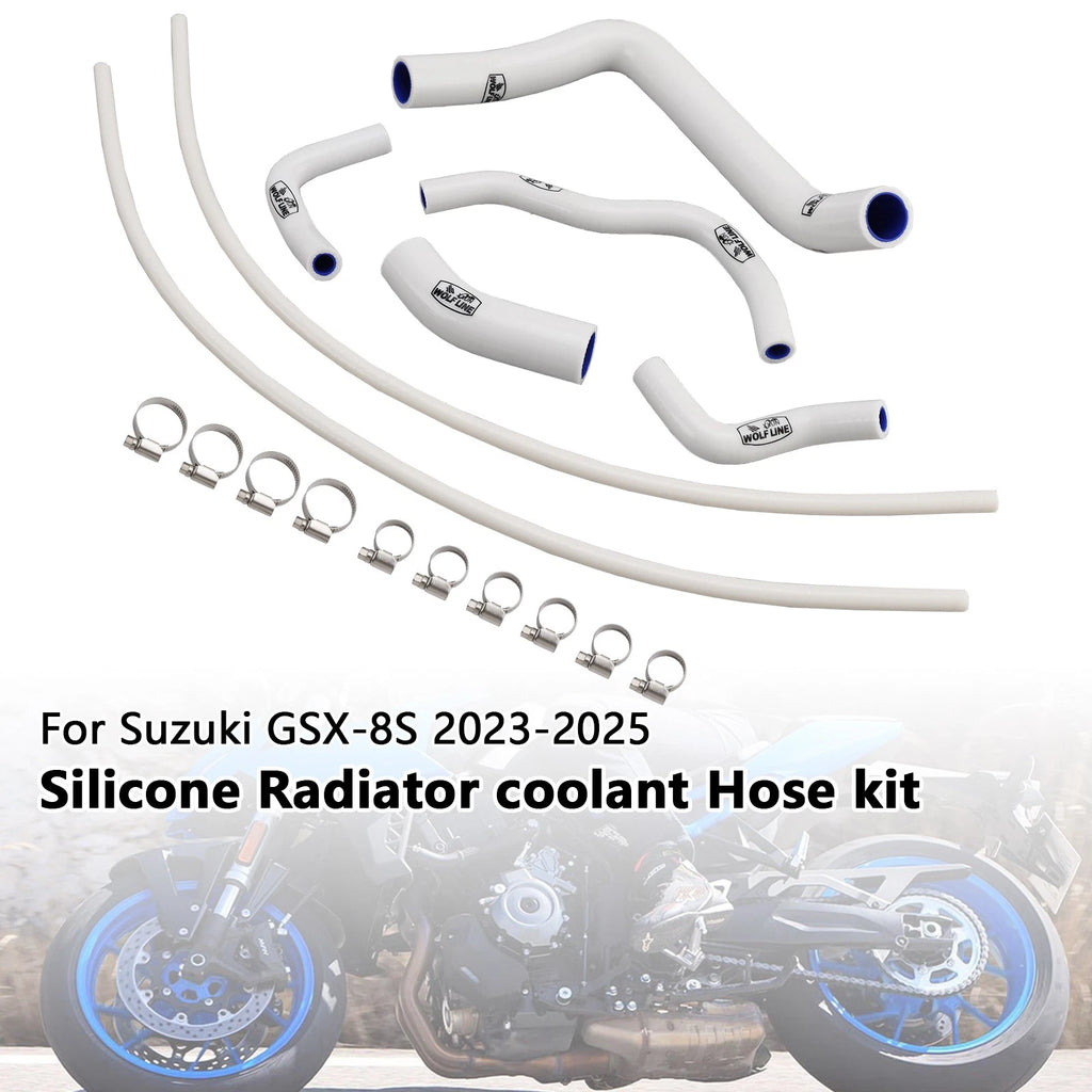 Silicone Radiator Coolant Hose for Suzuki GSX-8S (2023–2025) White