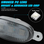 4 Pcs RGB LED Front Grill Lights for Toyota Tacoma, Tundra, Ford F-150