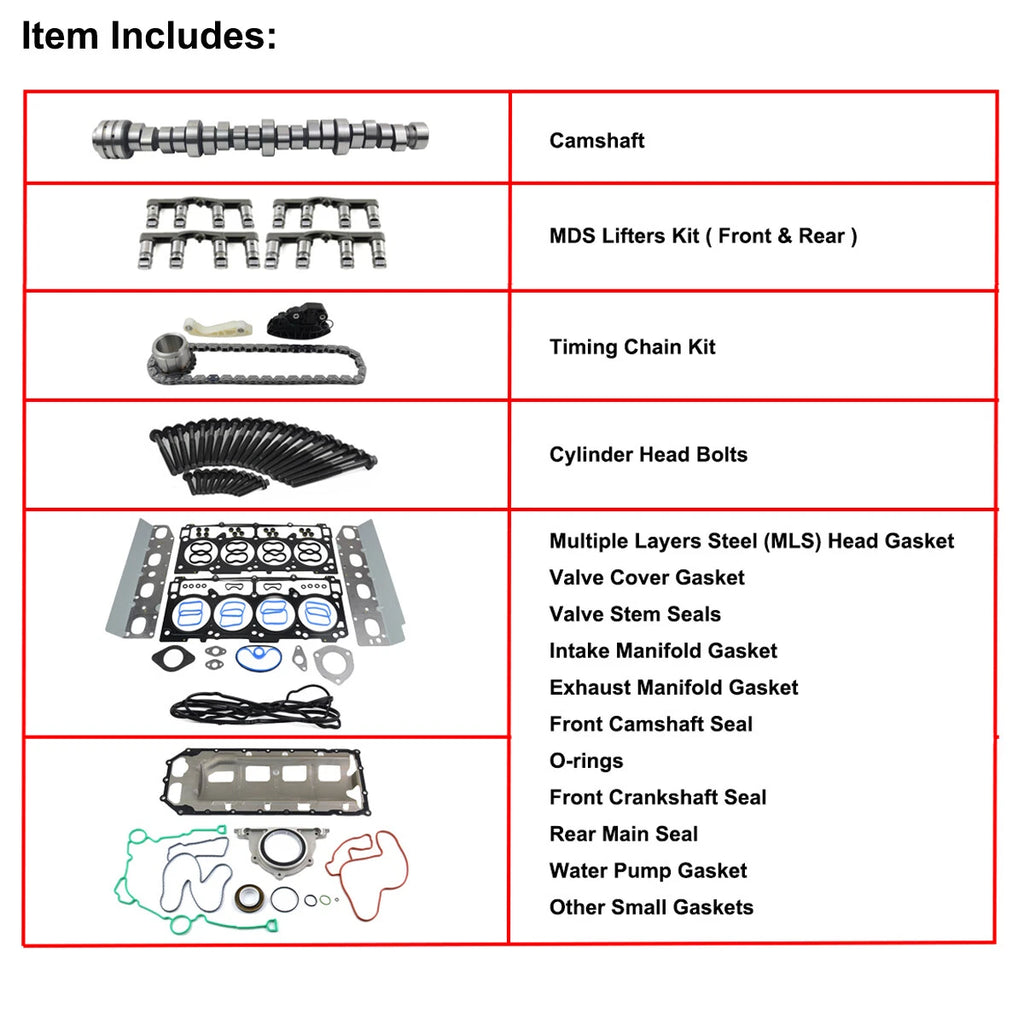 Cam MDS Lifters Timing Chain Kit for Dodge Ram 5.7L HEMI (2009-2018)
