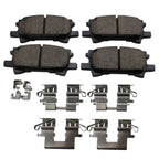 Set of 4 Akebono ProACT Rear Ceramic Disc Brake Pads for RX330 RX350 RX400h (2004–2009)