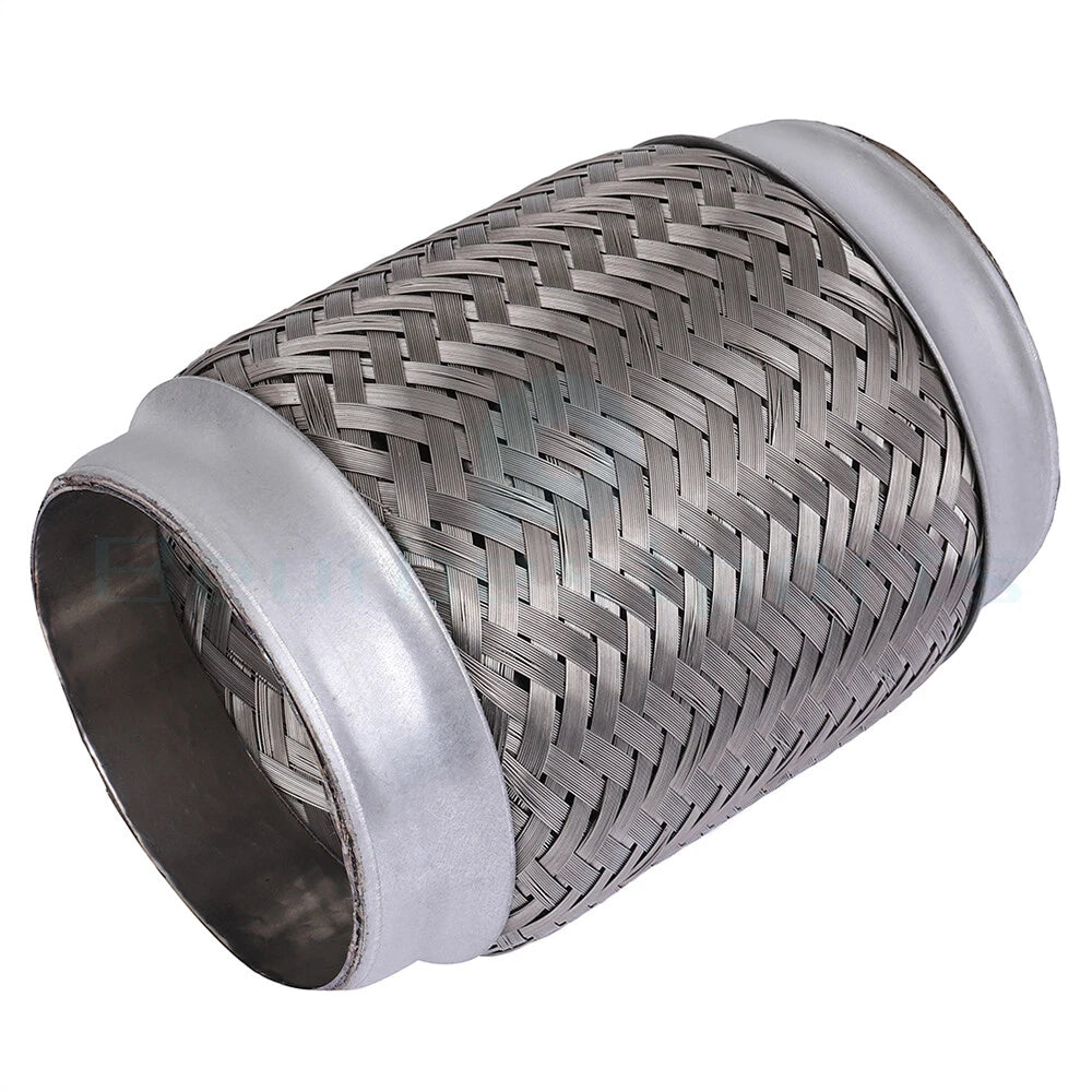 3.5" x 6" Chrome Stainless Steel Flex Pipe Coupling for Universal Fit (OAL)