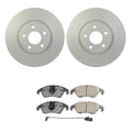 Front Rotors & Akebono EURO Ceramic Brake Pads Kit for Audi A4 A5 Q5 (2009–2016)