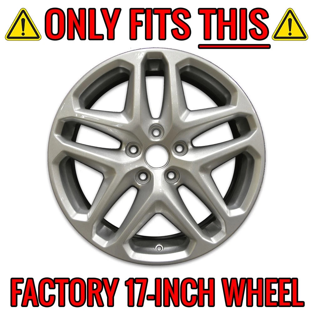Wheel Covers 17 Inch Black Set for Ford Fusion (2013–2016)