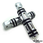 Chrome Edge Cut Footpegs for Yamaha V-Star 1000 650 Royal Star V-Max Virago (1999–2019)
