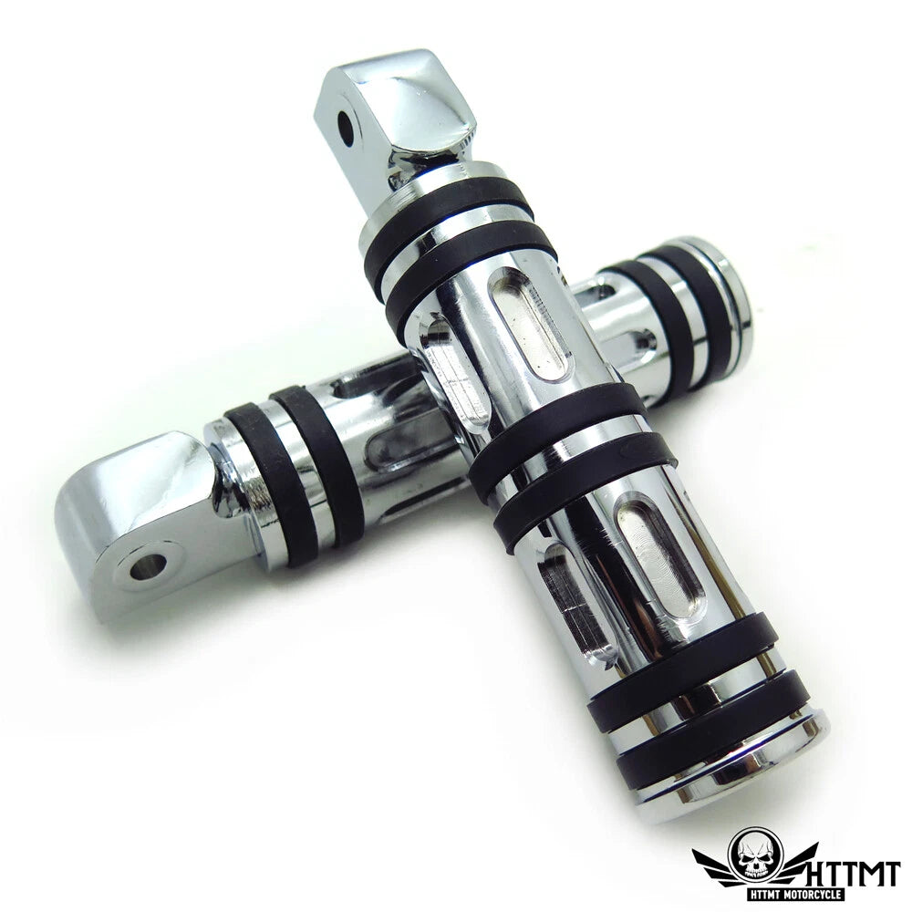 Chrome Edge Cut Footpegs for Yamaha V-Star 1000 650 Royal Star V-Max Virago (1999–2019)