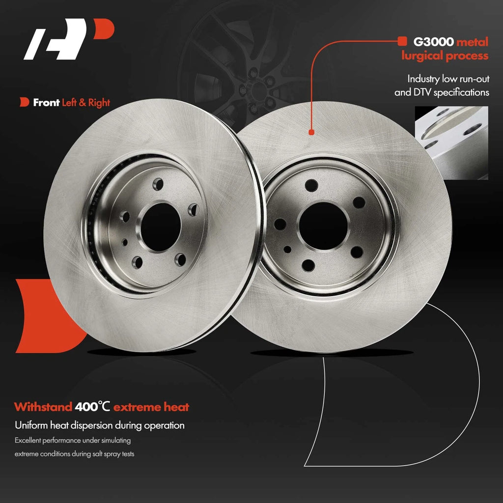 Front Disc Brake Rotors for Buick Encore (2013–2021) Chevy Trax (2013–2022)