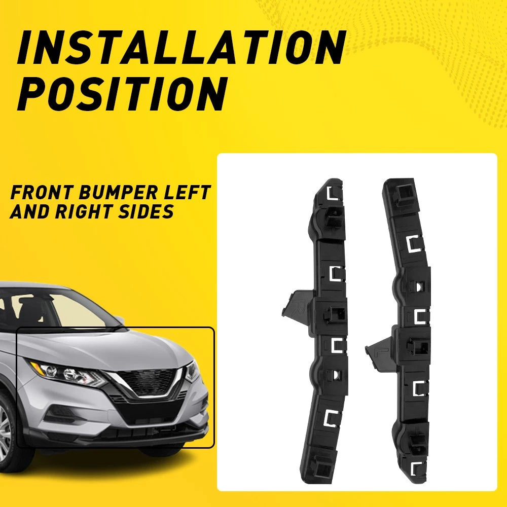 2X Front Bumper Bracket for Nissan Rogue Sport (2017–2019)