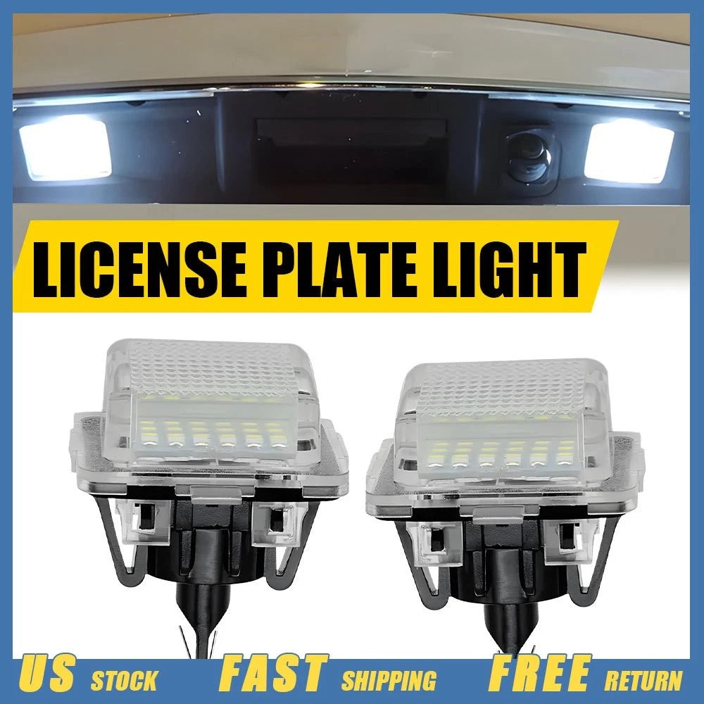 Canbus LED License Plate Light Bulbs for Mercedes Benz W204 W212 W221 (2007–2015)