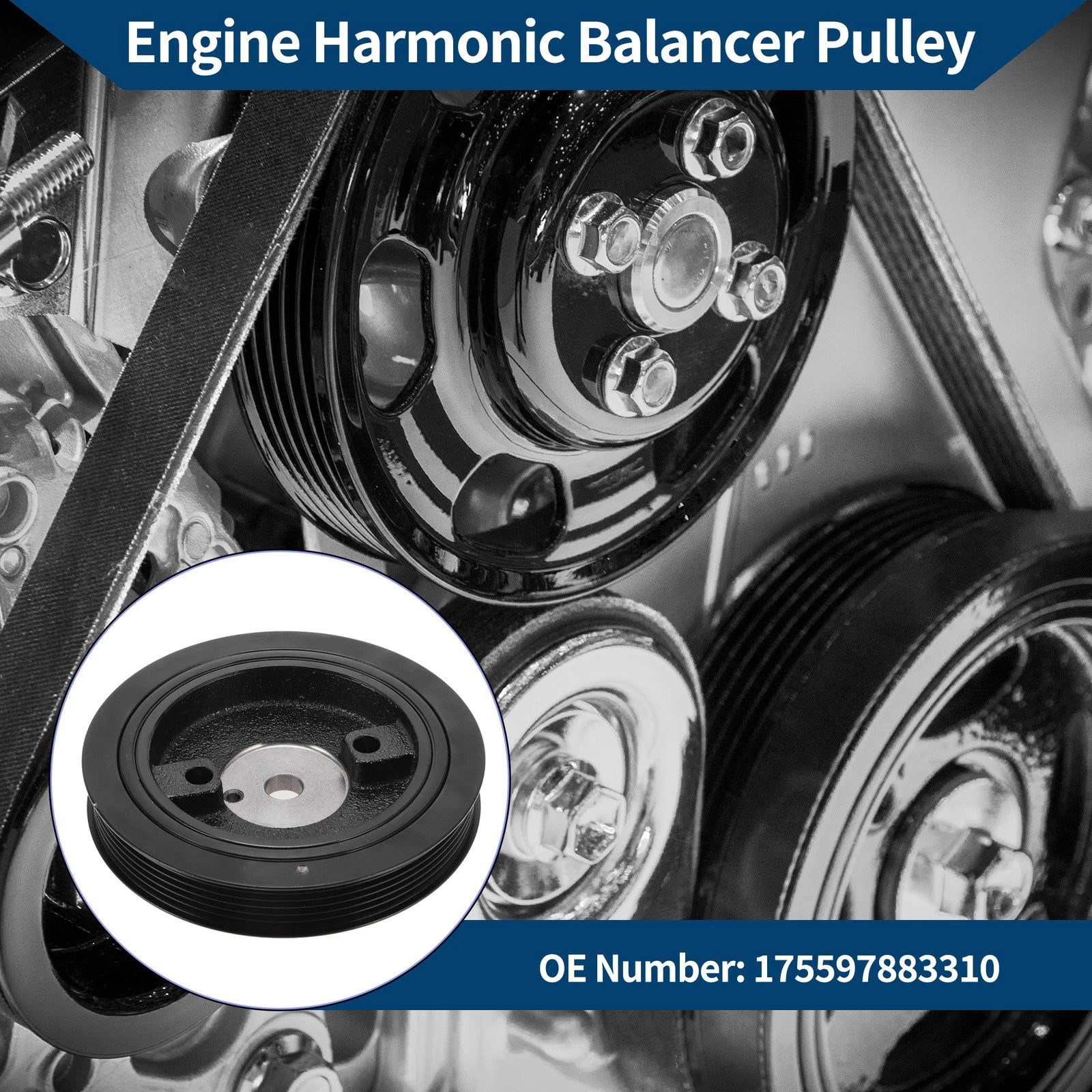 Engine Harmonic Balancer Crank Pulley for Kia Sportage (2017–2022) No.2312437520