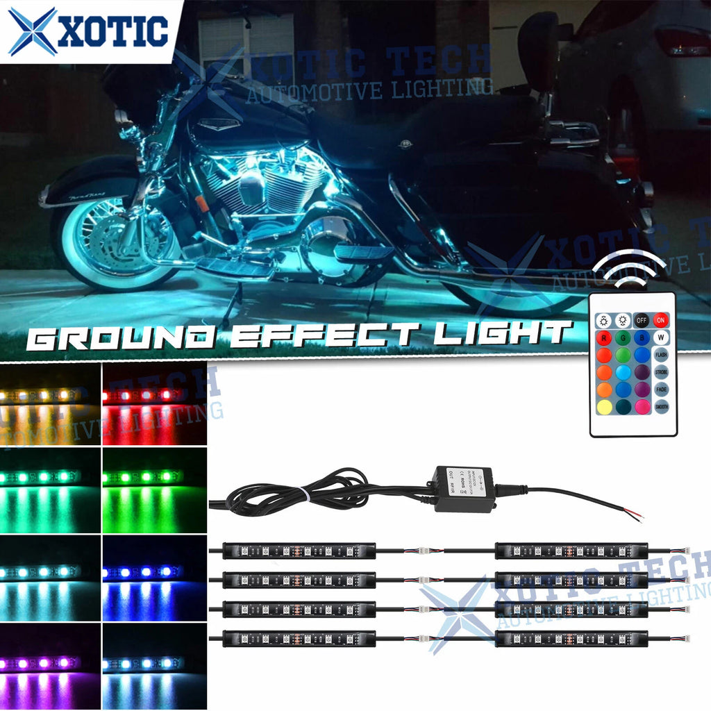 RGB LED Motorcycle Ground Effect Neon Glow Light Strips for Harley (2004–2024)