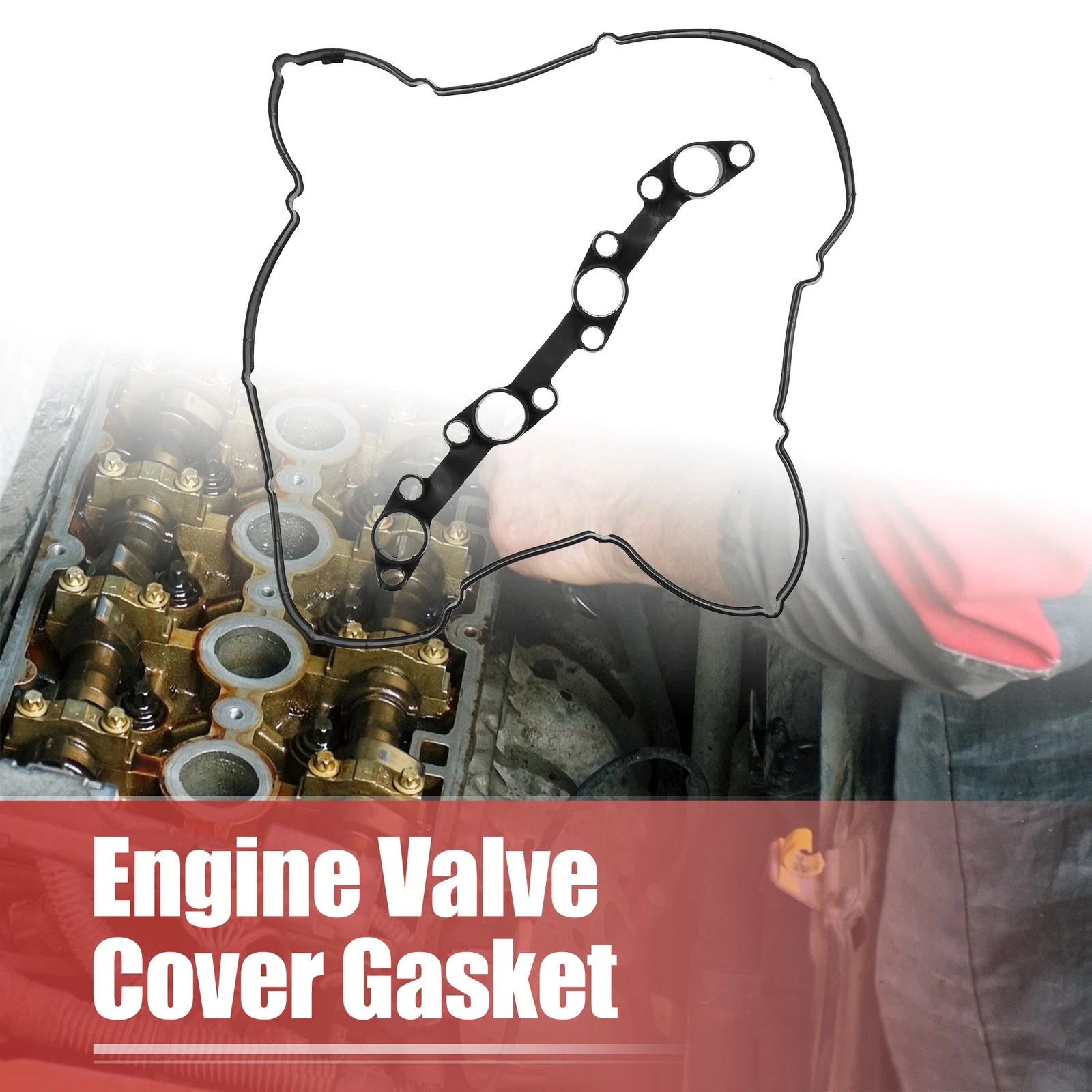 Set of 1 Engine Valve Cover Gasket for Toyota 4Runner (11213-0C010, 11214-0C010)