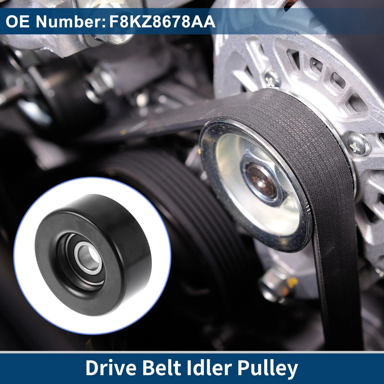 Drive Belt Idler Pulley for Ford Escort (1998–2003) No.F8KZ8678AA