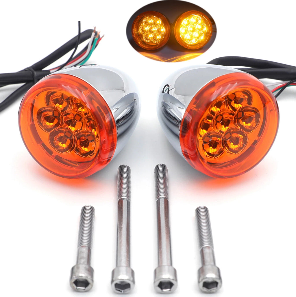 Rear Running Brake Turn Signal Light Indicator Amber for Harley Sportster 883 1200 (2004–2023)