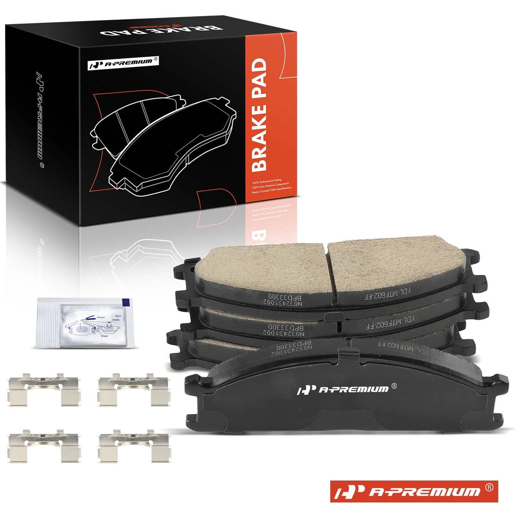 Set of 4 Front Ceramic Brake Pads for Nissan Frontier Pathfinder (1987–2004)