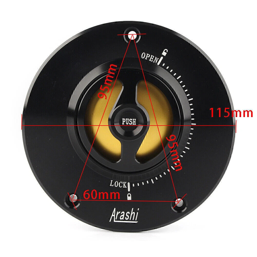 Fuel Filler Cover Gas Tank Cap for Honda CBR600RR CBR1000RR CBF1000 VFR800 (2003–2023)