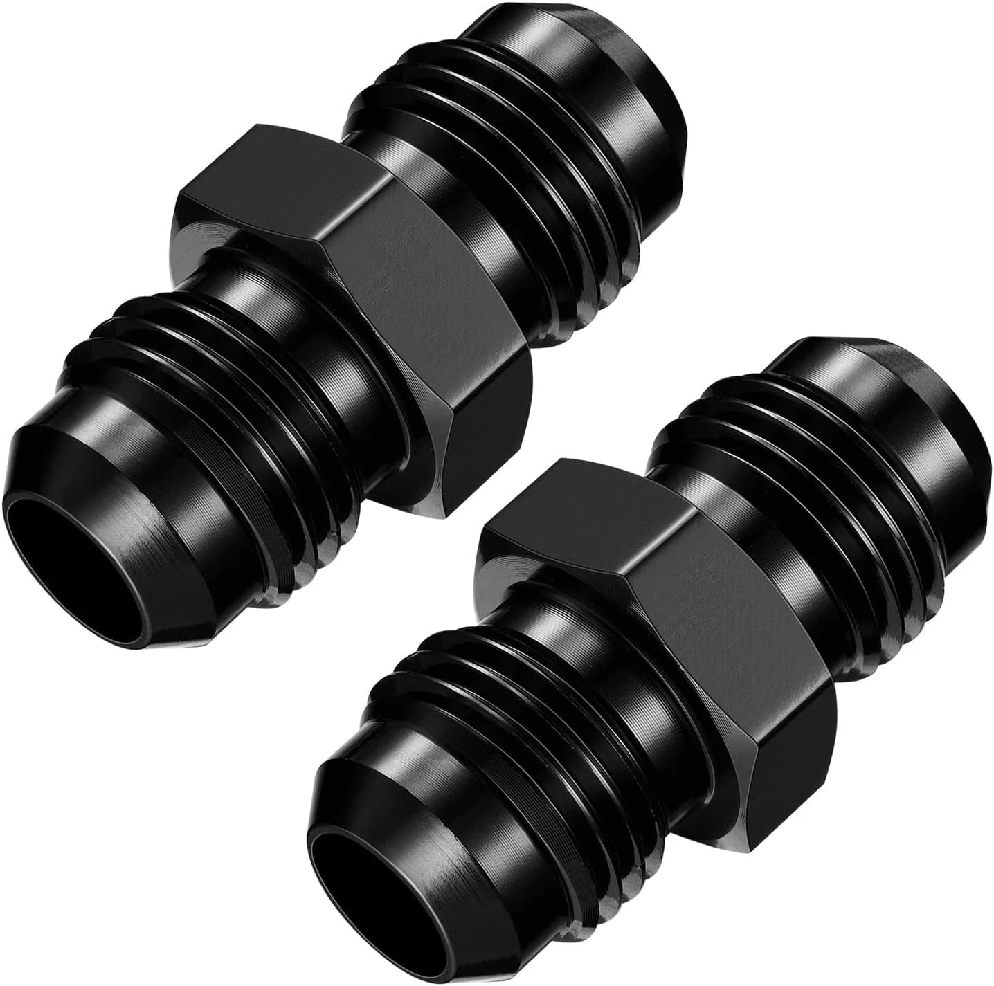 2pc 8AN Male Flare Straight Coupler Fitting Aluminum for Auto Fuel Lines