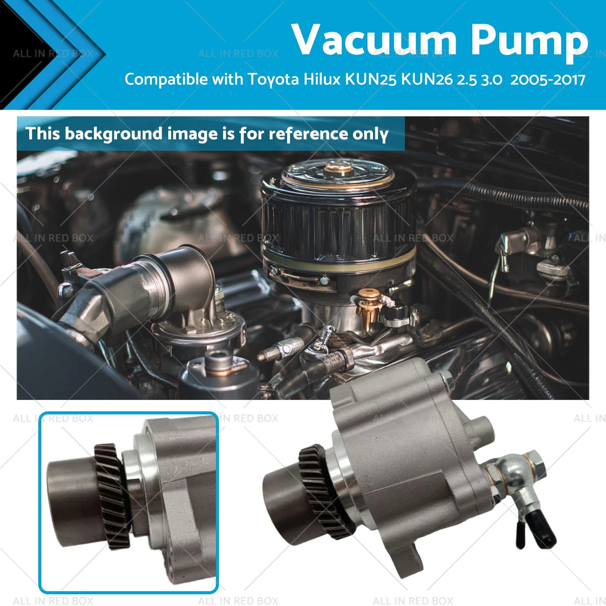 Vacuum Pump for Toyota Hilux MK6 MK7 D4D 2.5 3.0 (2005–2017) KUN25 KUN26