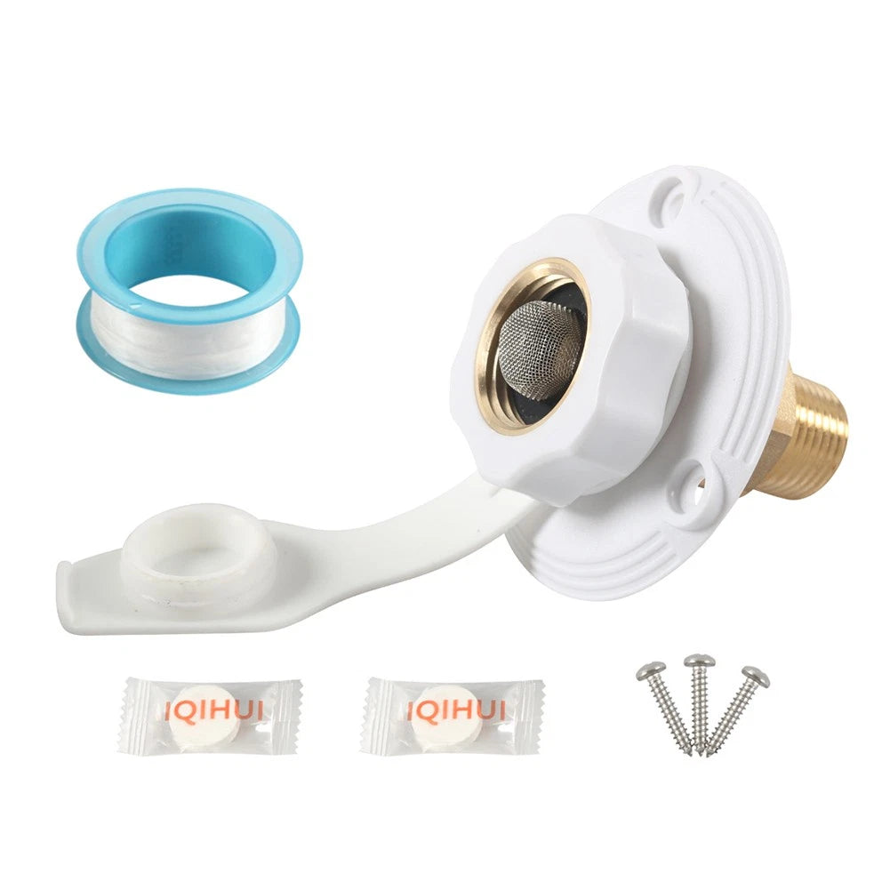 RV City Water Fill Inlet Connection Check Valve for RV Marine Caravans (N/A)