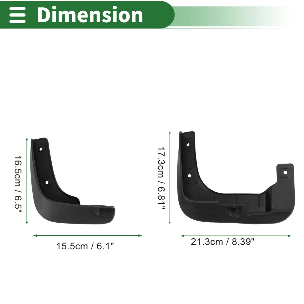 Mud Flaps Splash Guards for Hyundai i10 (2010–2015) W/ Mount Accessories