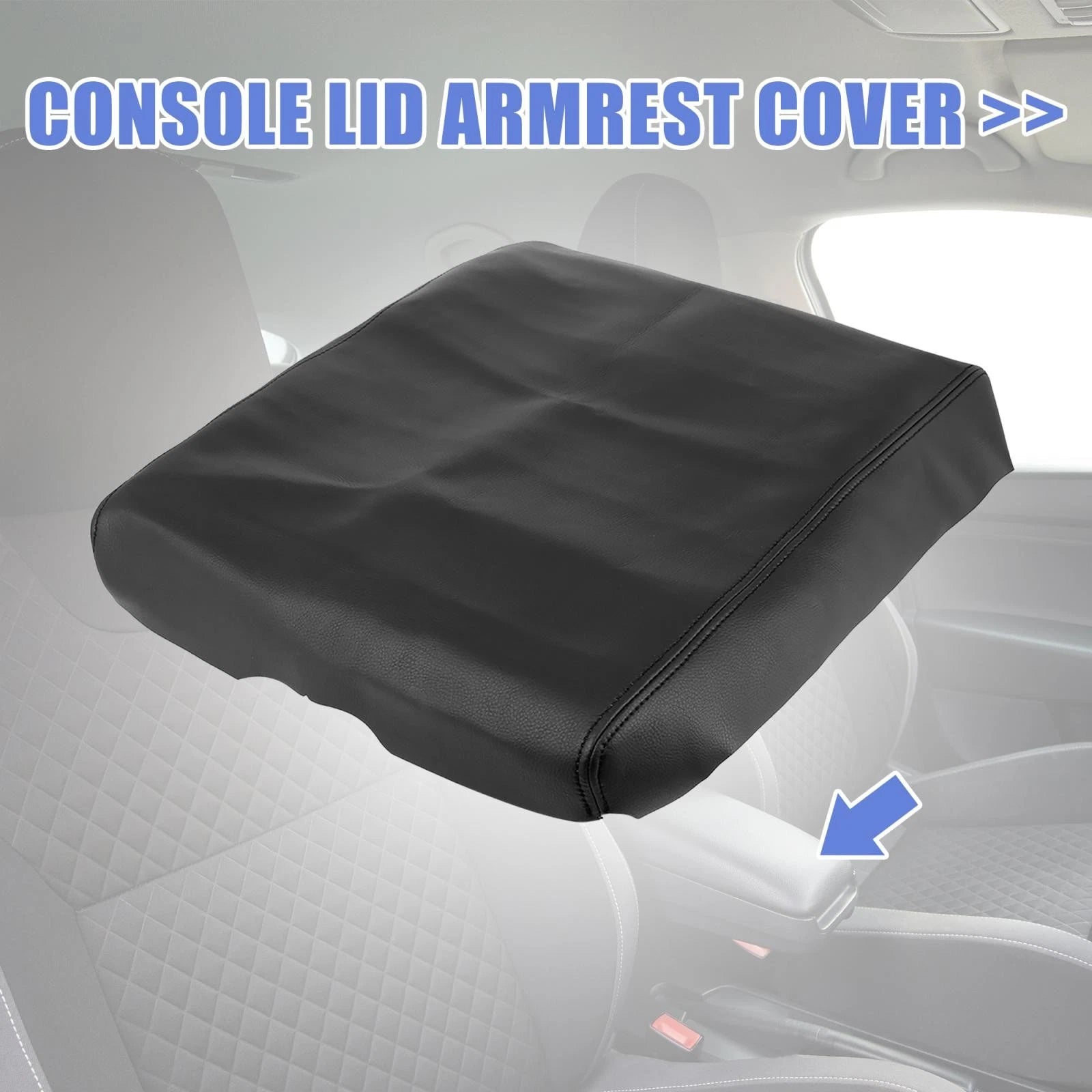 Center Console Lid Armrest Cover for Nissan Titan (2004–2014) Black