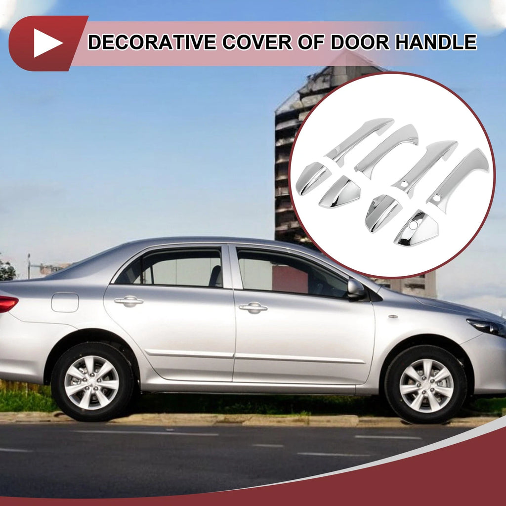 Set of 4 Car Door Handle Covers for Honda Accord (2008–2012) Silver ABS